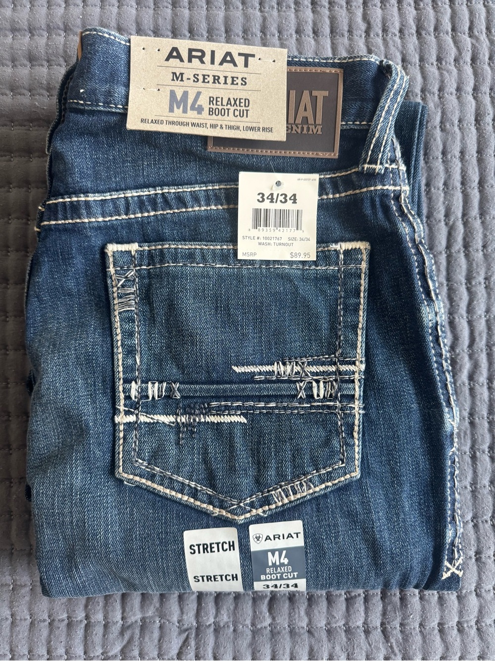 Ariat M-Series M4 Relaxed Boot Cut Jeans - Dark Blue